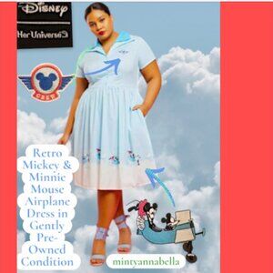 Retro Mickey & Minnie Airplane Dress
